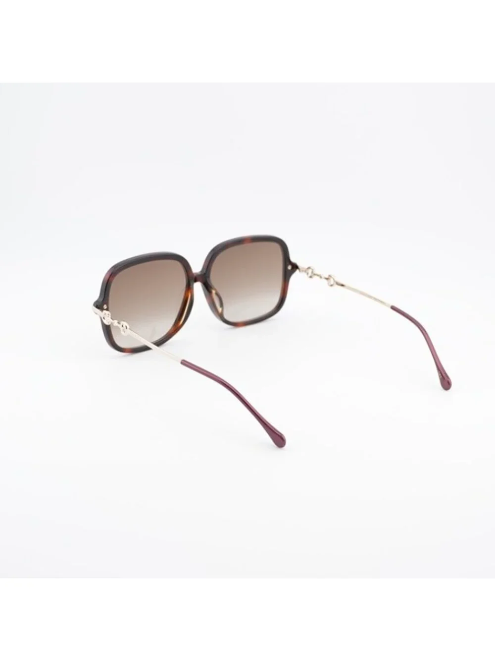 Gucci GG0884SA 002 Sunglasses Havana Square Frame, Brown Lenses